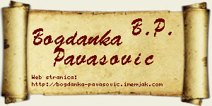 Bogdanka Pavasović vizit kartica